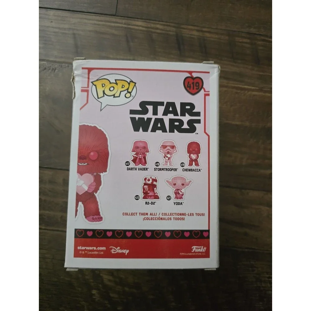Funko Pop! Star Wars Chewbacca #419 Valentine Red Heart Figure 2020